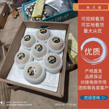 秋月梨，电商，平台超市精品礼盒包装，7斤装，5斤装