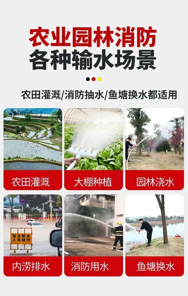 船式抽水机汽油小型水泵船仔机农用四冲程大流量自吸漂浮泵