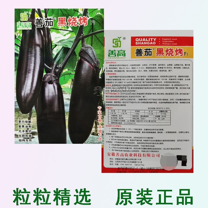 高端善高善茄种籽紫黑亮茄籽种子大全四季蔬菜种孑茄子种子