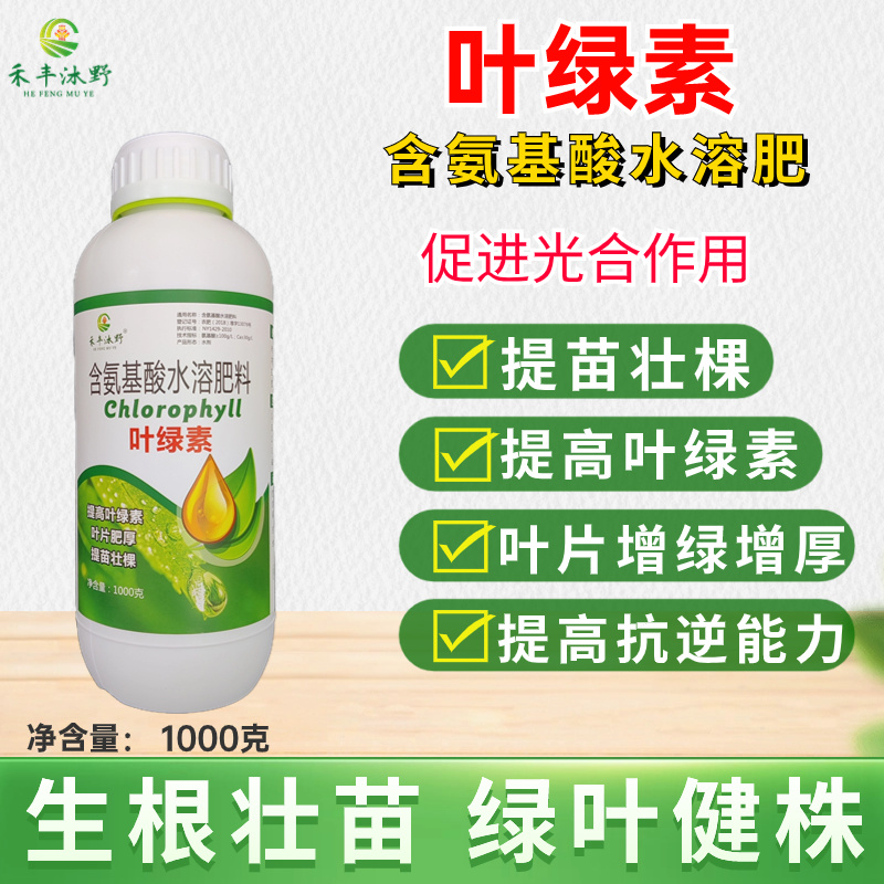 叶绿素氨基酸农肥叶面肥提苗壮棵增绿增厚含氨基酸水溶肥