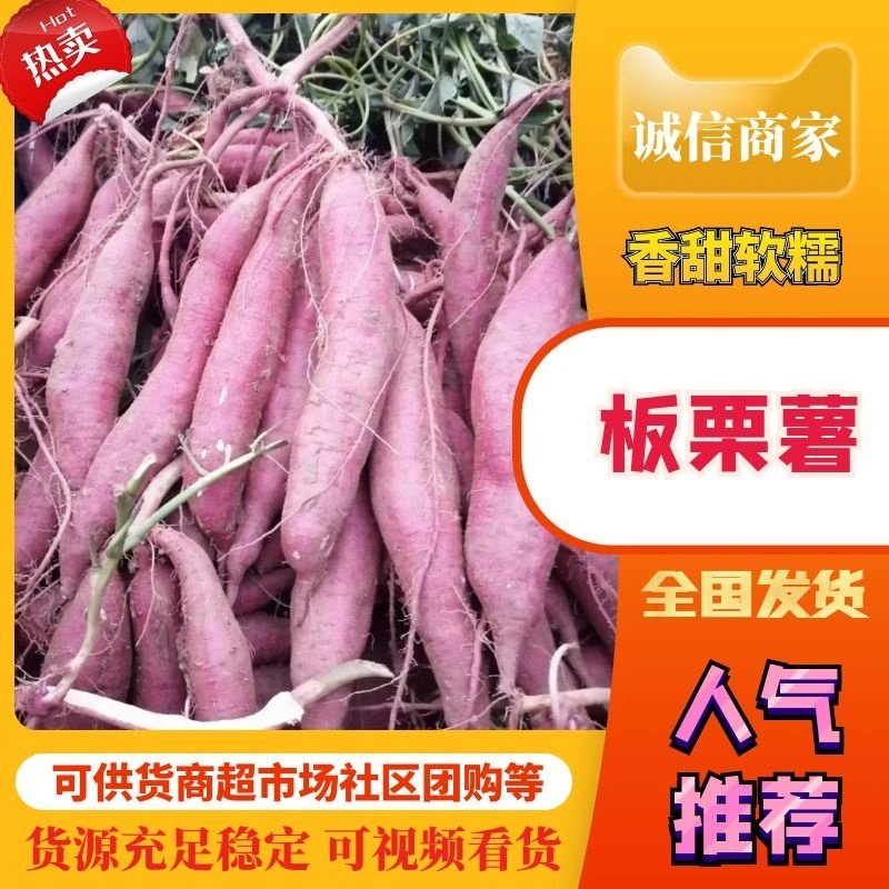 【荐】陕西万亩板栗红薯纯甜无丝甘，绵，甜。货源充足，支