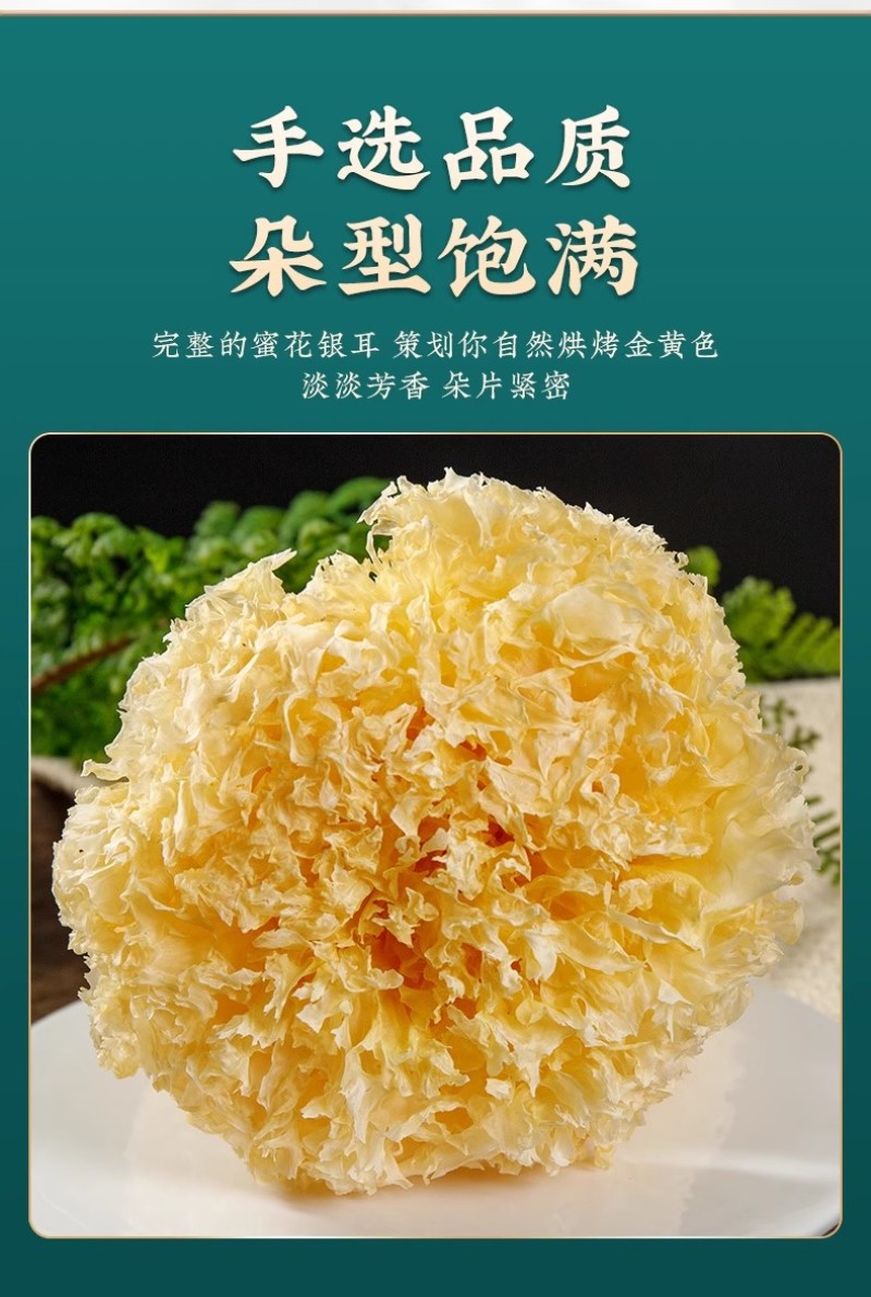 特产古田银耳干货100g包邮素燕窝色泽淡黄完整的蜜花雪耳