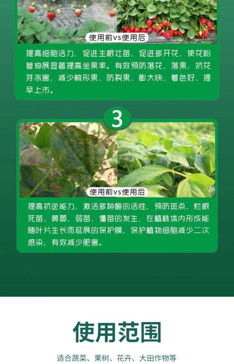氨基酸水溶肥一喷绿黄叶变绿小叶变大花卉果树蔬菜通用水溶肥