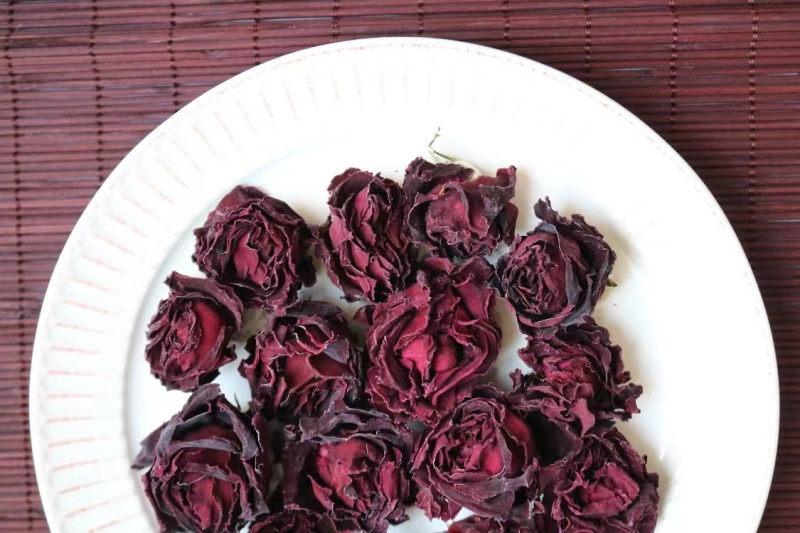 冻干墨红玫瑰花茶云南重瓣红玫瑰花冠王一朵一杯滋补泡水养生