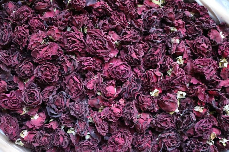冻干墨红玫瑰花茶云南重瓣红玫瑰花冠王一朵一杯滋补泡水养生