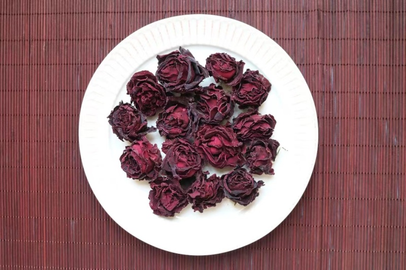 冻干墨红玫瑰花茶云南重瓣红玫瑰花冠王一朵一杯滋补泡水养生