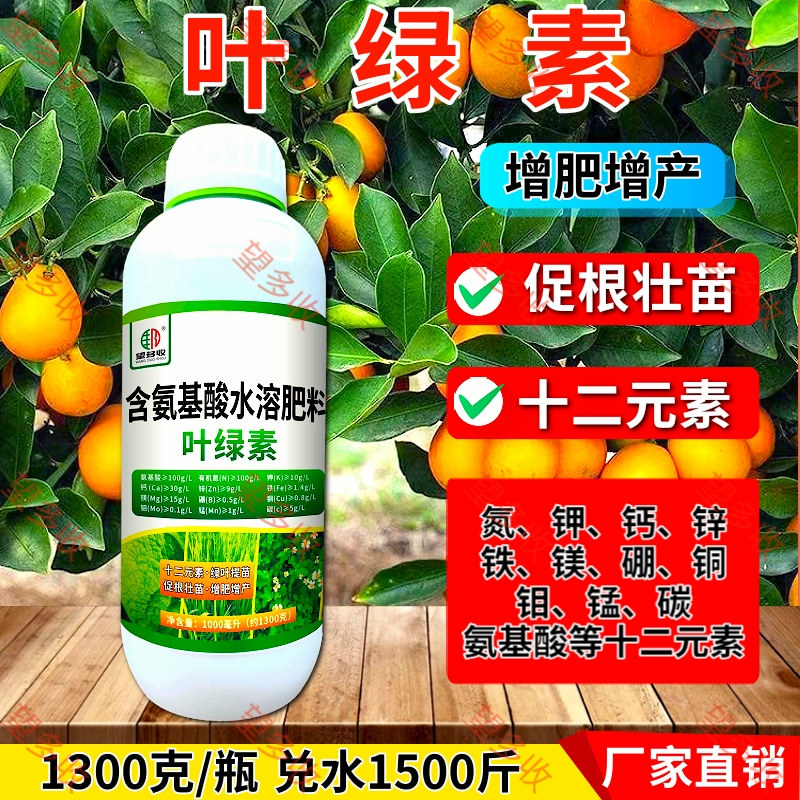 叶绿素十二元素一喷绿拍一送一保花果增产防裂果1300克