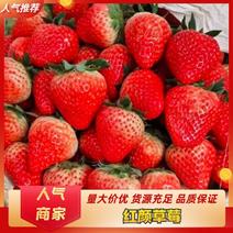 红颜草莓新鲜上市鲜甜多汁供应各大平台规格齐全质量保证