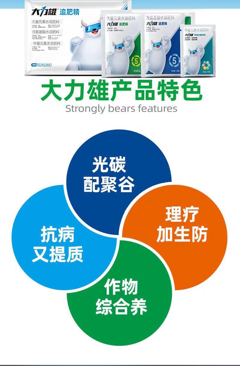 大力雄追肥精山药材党参半夏百部天冬白芨柴胡壮根增产叶面肥