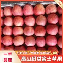 甘肃高山纸袋富士苹果脆甜多汁产地直发品质保证量大