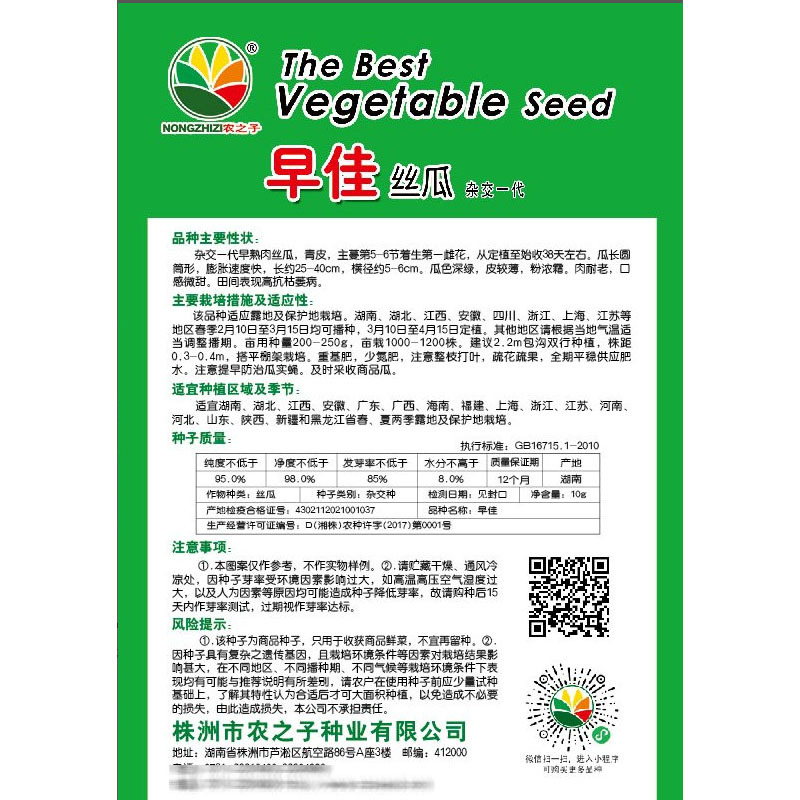 皱皮丝瓜种子杂交早熟肉丝瓜青皮皮薄耐老大田种植