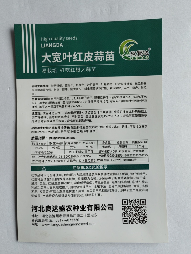 大宽叶红皮蒜苗种子易栽培耐热耐寒病虫害少耐贮运优质良种