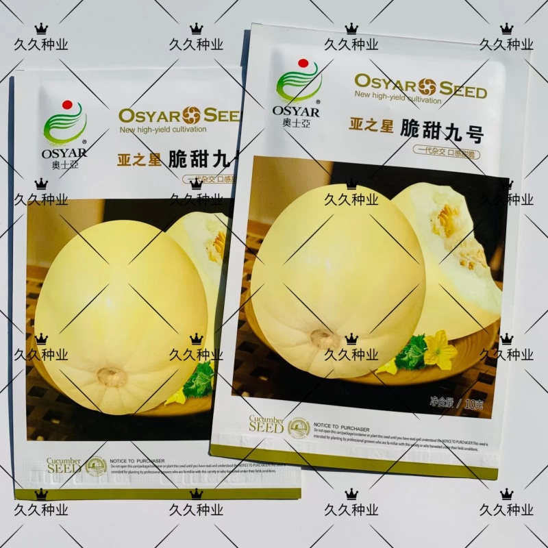 脆甜九号甜瓜种子薄皮高产稳产抗病坐果率高糖度高口感好
