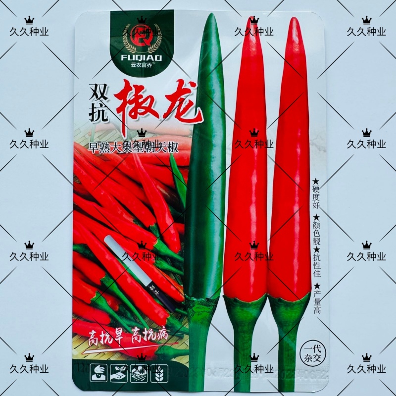富乔双抗椒龙辣椒种子大果朝天椒超级大号雷神朝天椒种子