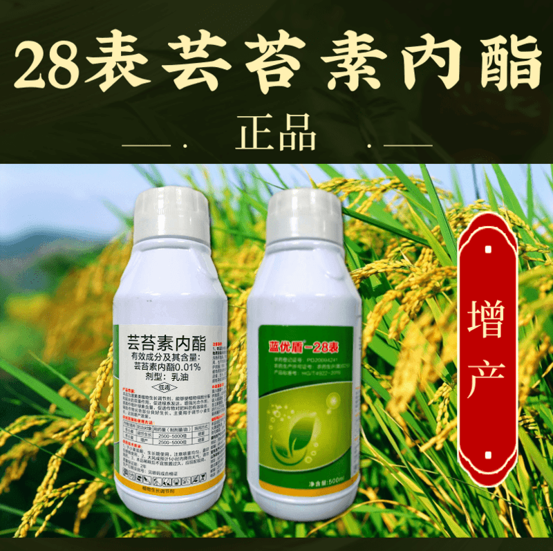 28表芸苔素内酯增肥提药效促长绿叶生根保花保果