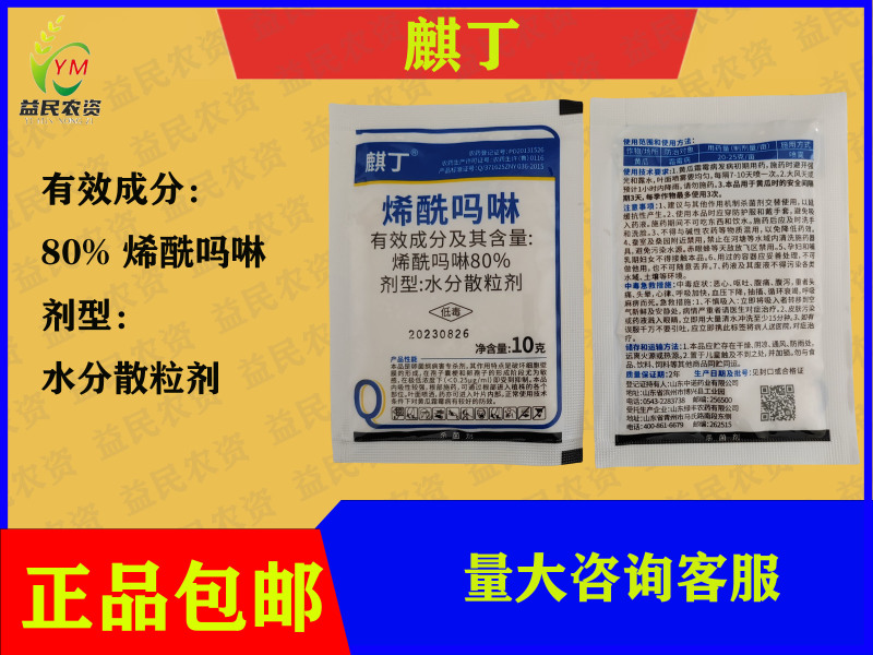 麒丁80%烯酰吗啉水分散粒剂防治黄瓜霜霉病