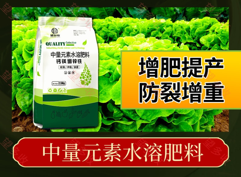 钙镁硼锌铁肥5斤冲施肥料防裂果增重中量元素水溶肥料增肥提