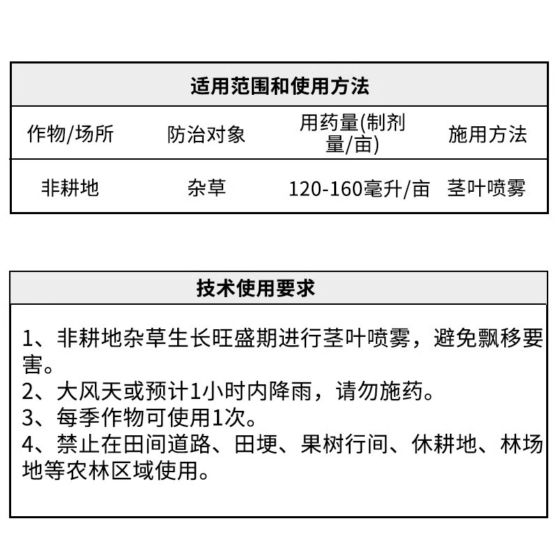 海特歼决33%氟草草铵膦丙炔氟草胺牛筋草等杂草除草剂农药