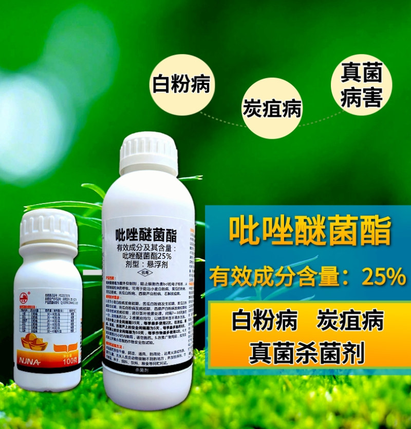 25%吡唑醚菌酯白粉病炭疽病黑星病预防治疗保护