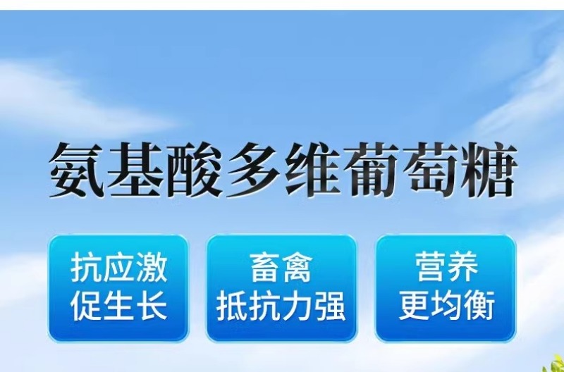 氨基酸多维葡萄糖粉畜禽猪牛羊抗应激养殖鸡鸭鹅饲料添加剂