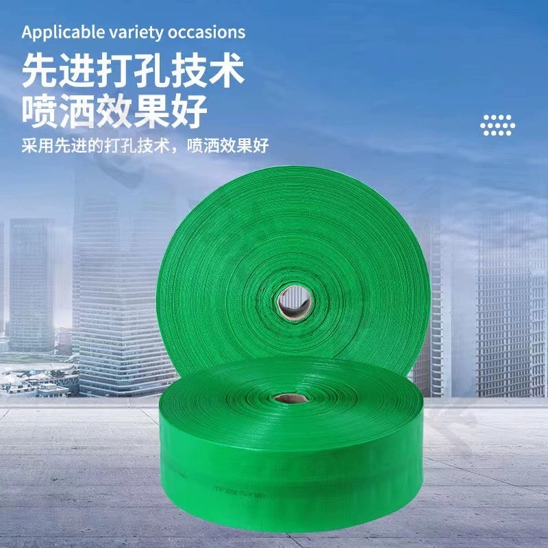 1寸绿色编织防爆微喷带100米/件，重量轻，抗老化