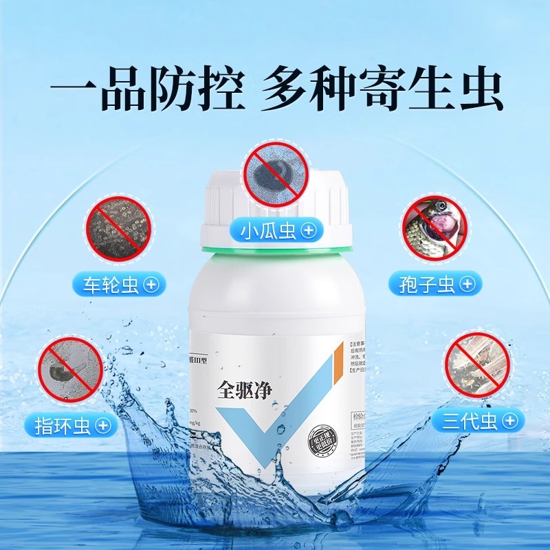 全驱净桉树精油鱼虾蟹敌百虫水产养殖车轮指环净小瓜虫锚头鳋