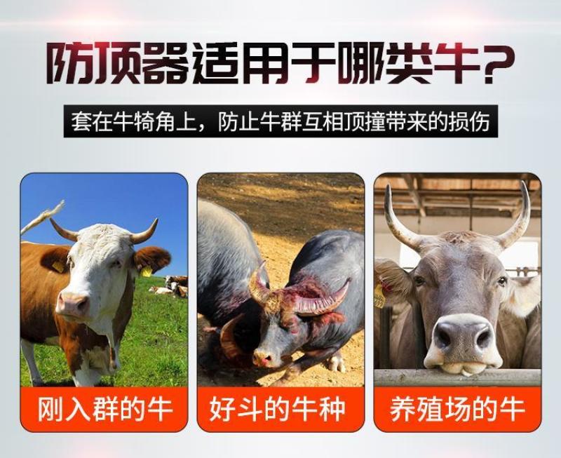 大号牛用防顶器畜牧牛角保护套箍牛角套牛犄角防撞保护套