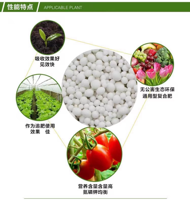 氮磷钾复合肥16-6-6全水溶瓜果蔬菜花卉果树通用型肥