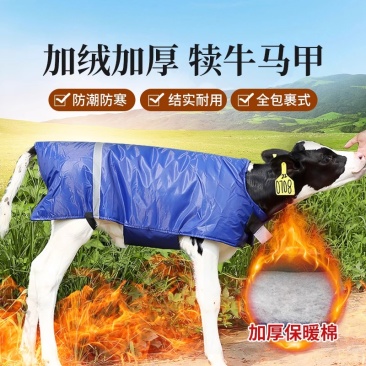 犊牛马甲小牛加厚防寒马甲牛犊子保暖防水犊牛养牛场保温衣服