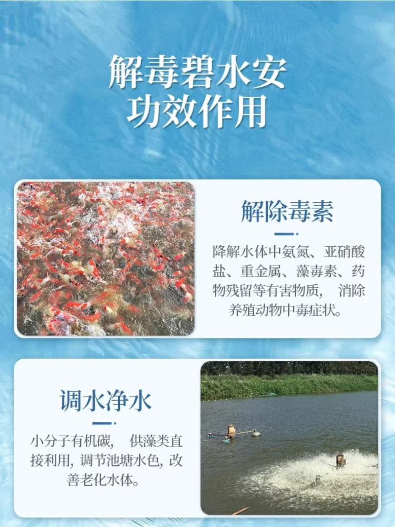 碧水安水产养殖有机酸果酸调水净水除油膜降ph降亚