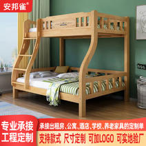 全实木床上下床成人高低床双层床上下铺子母床儿童床多功能梯