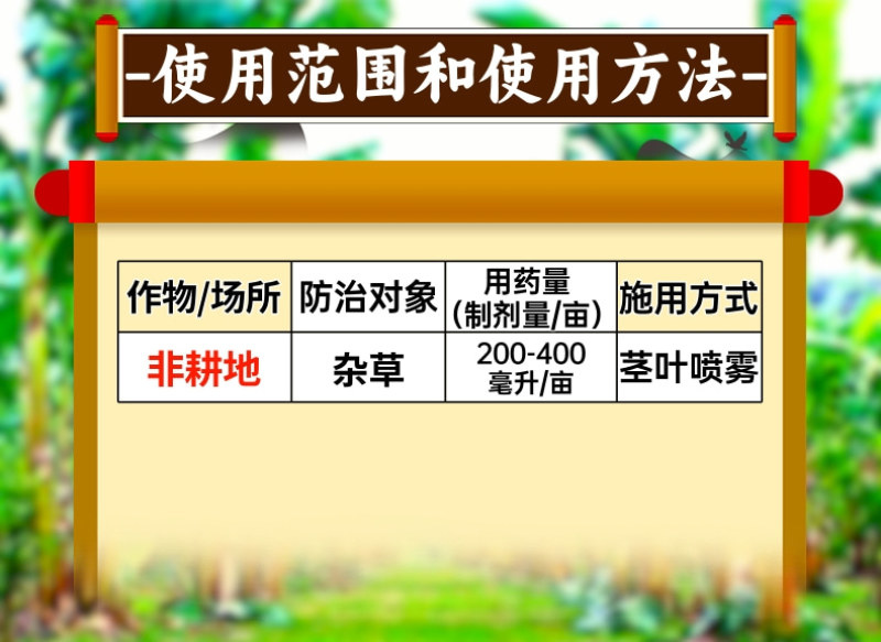 10.9%精草铵膦铵盐除草剂非耕地杂草果园荒地强力除草剂