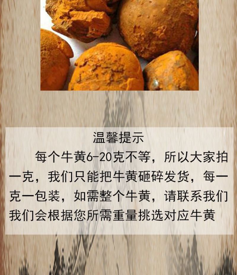 牛黄天然中药材牛黄牛胆黄牛结石牛黄粉干货