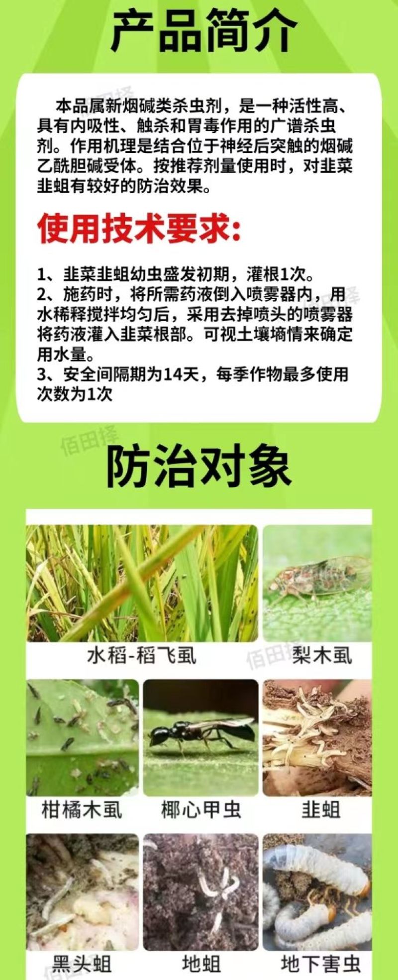 48%噻虫胺杀虫剂农药水稻飞虱韭蛆蓟马果斑潜蝇叶蝉蚜虫