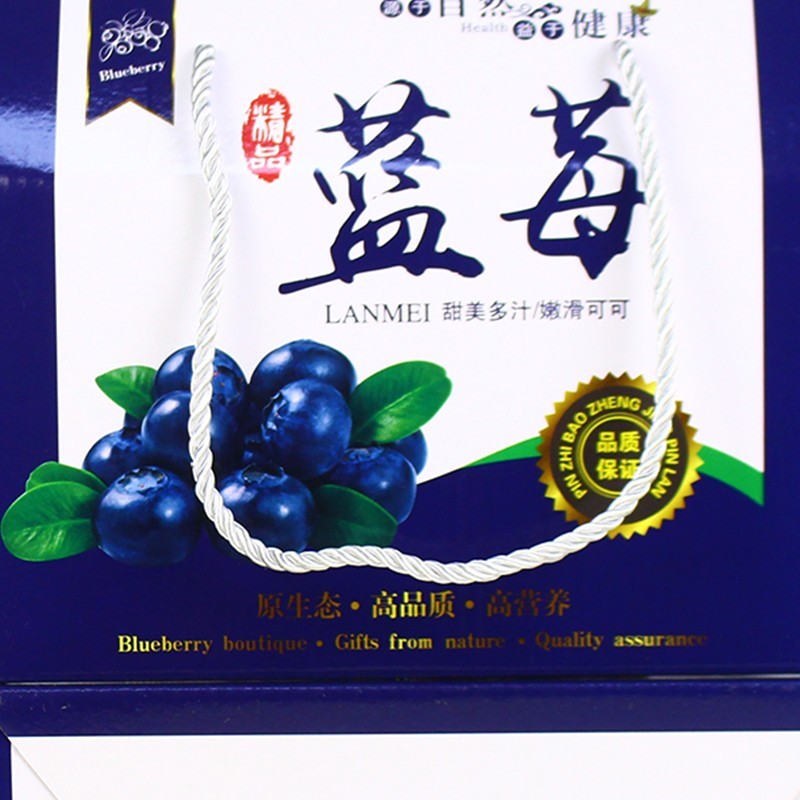 4-6盒装高档蓝莓包装纸箱礼品盒水果彩印手提纸盒