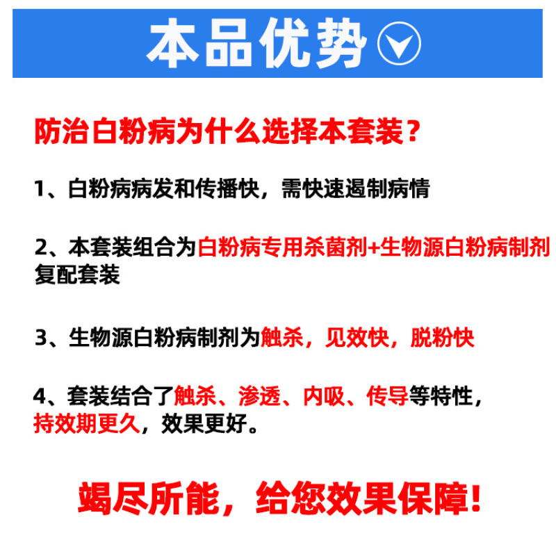 抗性白粉病专用套装四氟醚唑白粉净脱粉速度长效