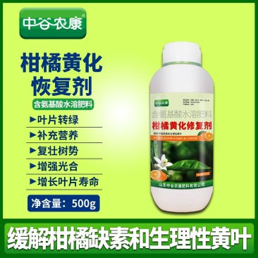 柑橘黄化修复黄叶变绿增强光合柑橘缺素生理性黄叶果园果树橘