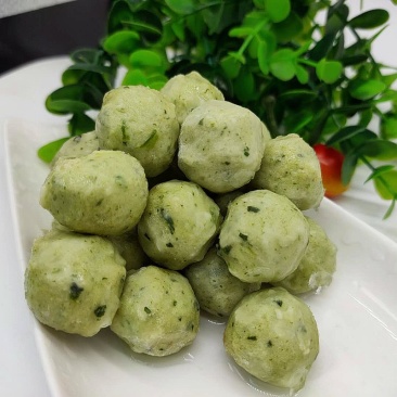 菠菜丸清真火锅烧烤食材半成品商用批发丸子