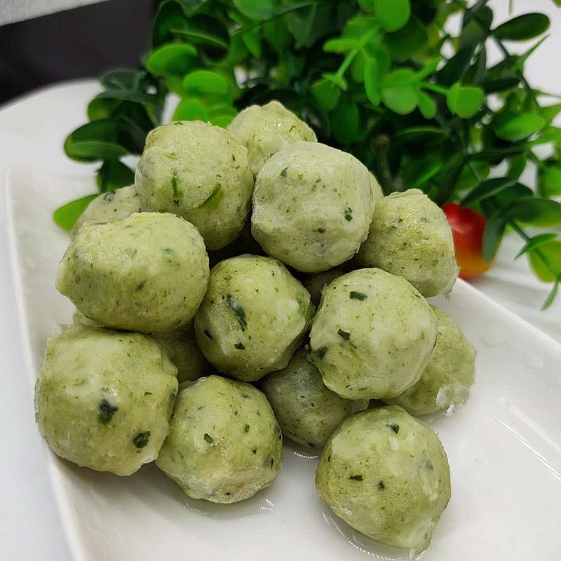 菠菜丸清真火锅烧烤食材半成品商用批发丸子