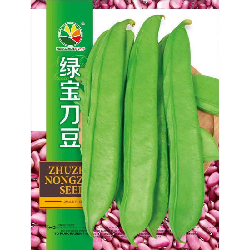 绿宝刀豆种子扁种籽宽扁四季豆荚翠绿厚肉耐高温高产