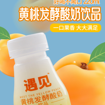 遇见黄桃酸奶饮品一件代发团购供应