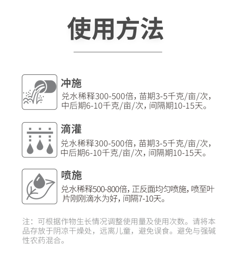 有机水溶肥生根护根桶肥冲施肥大豆蛋白