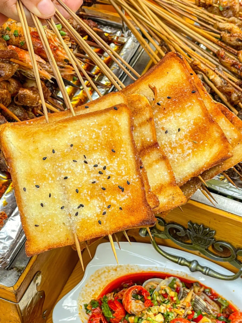 达润隆炸货小吃串串烧烤店商用食材专用炭烤吐司
