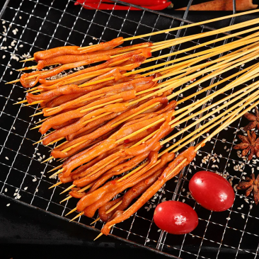登莱顺鸭肠串炸货小吃串串烧烤店专用食材批发