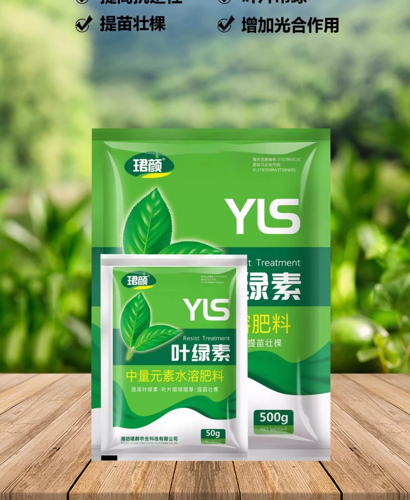 叶绿素叶面肥促花增绿增厚提苗壮棵含氨基酸水溶肥料农用