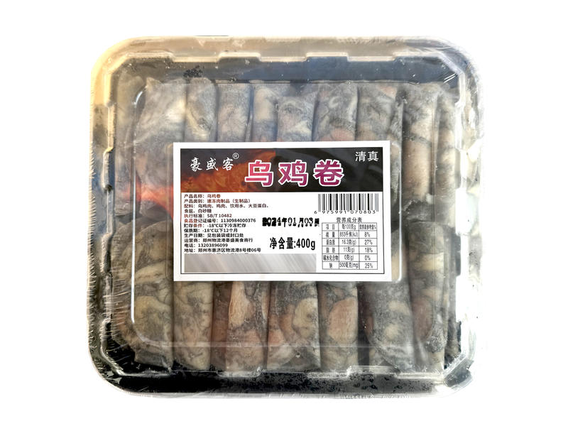 豪盛客乌鸡卷400g特色小吃串串火锅烧烤摊商用批发
