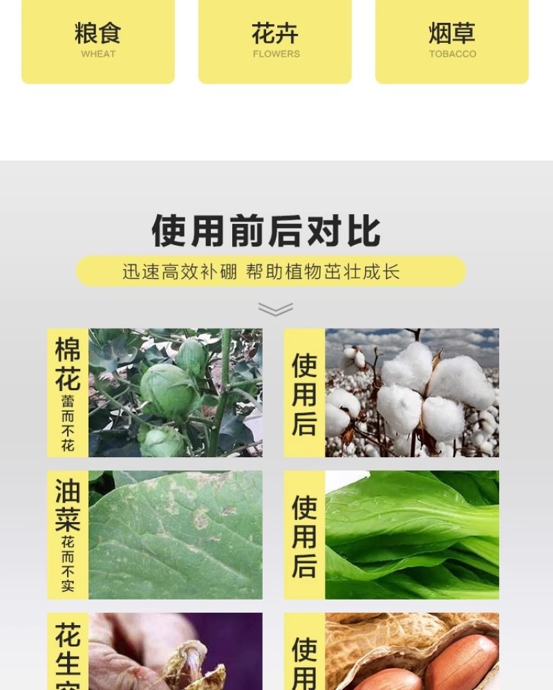 珺颜流体硼保花保果生长繁茂坐果硼肥叶面肥农用单一微量元素