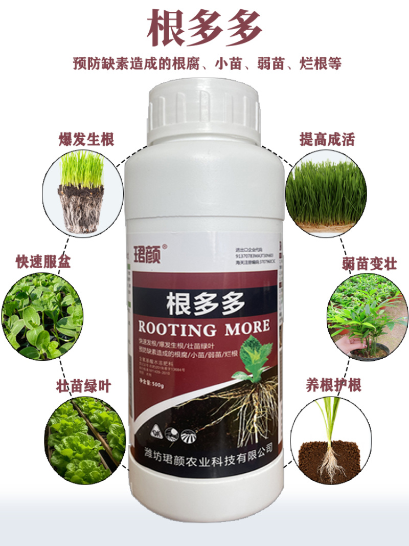 珺颜根多多生根液微生物菌剂发根壮苗绿叶增产预治根腐小