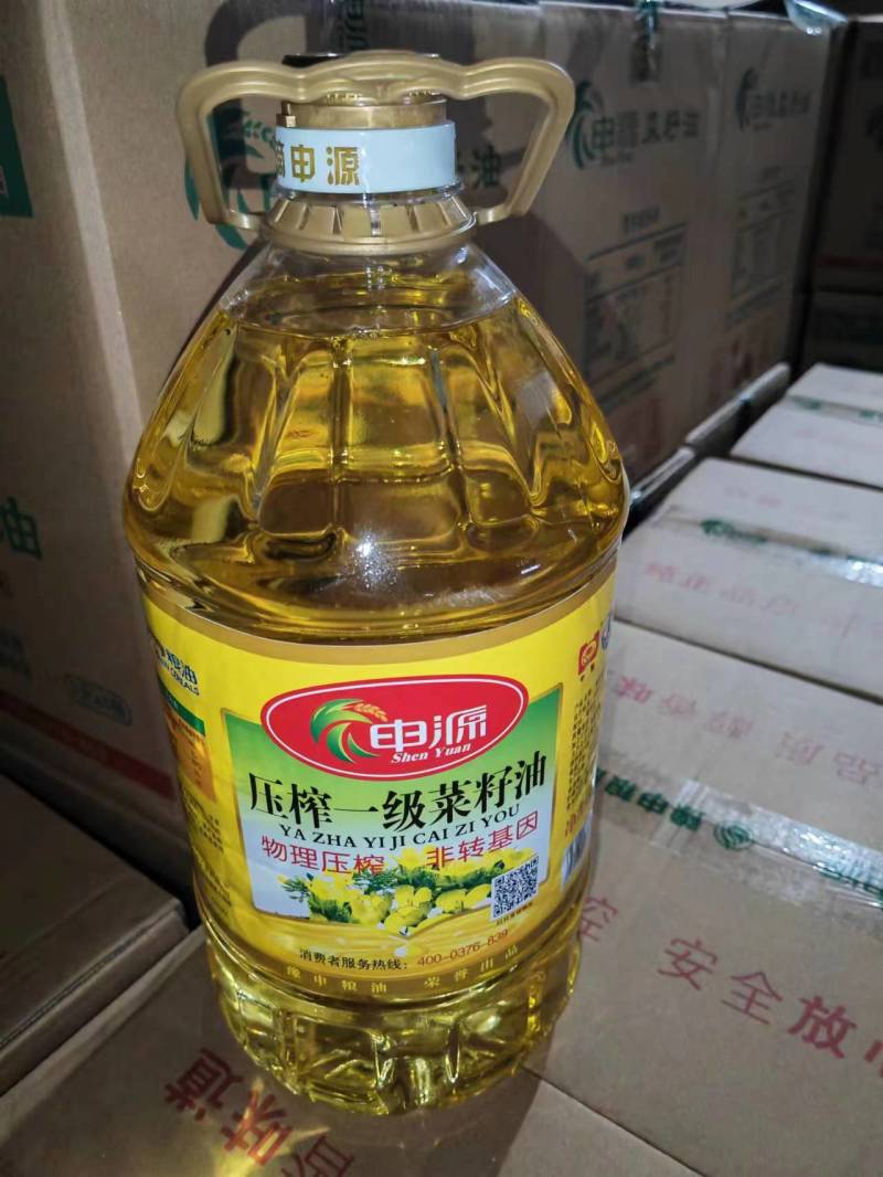 申源一级压榨菜籽油菜籽油非转基因口感香醇工厂直发