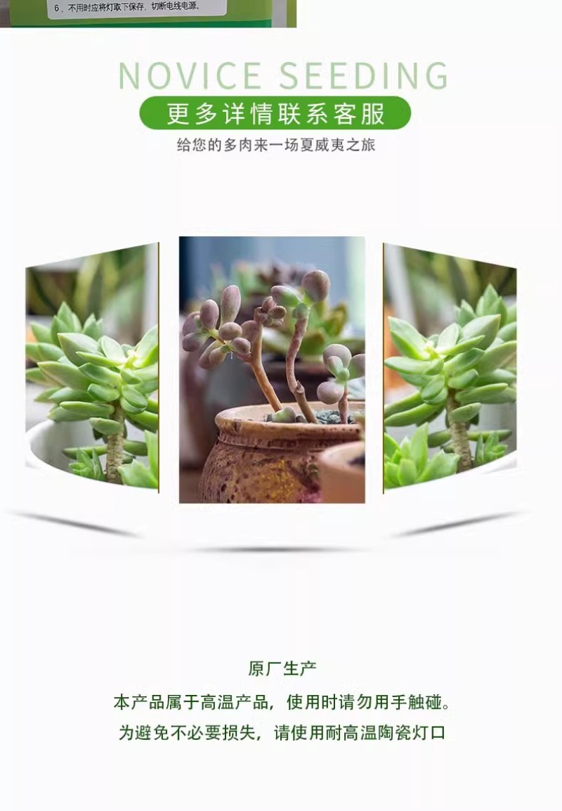 慧控生长灯动植物增温灯植物灯大温室花卉蔬菜保温灯红外线灯